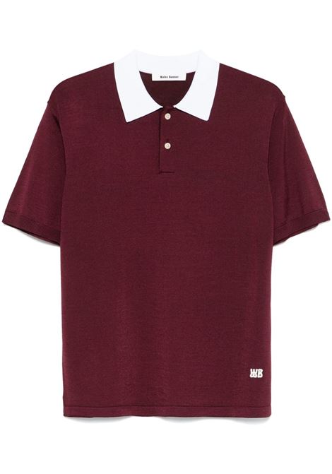 Polo con colletto a contrasto sun in bordeaux Wales bonner - unisex WALES BONNER | US25KN20KN01350